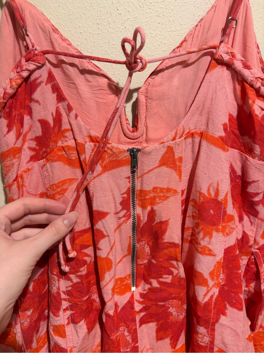 Free People Altura Pink Floral Printed Mini Dress Strawberry Lemonade Small - Picture 14 of 16